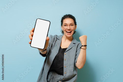 woman with smartphone