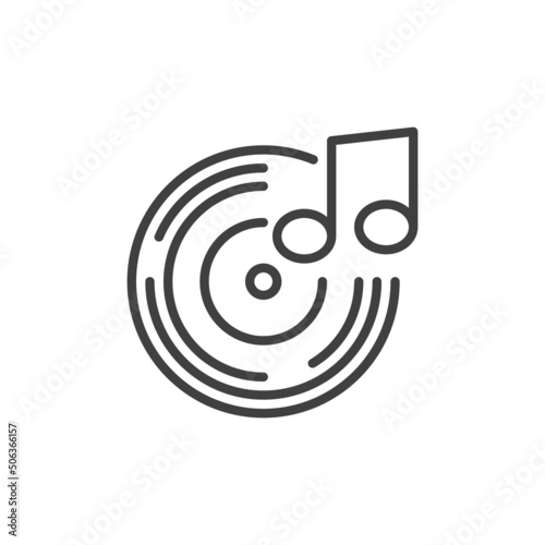 dj music line icon