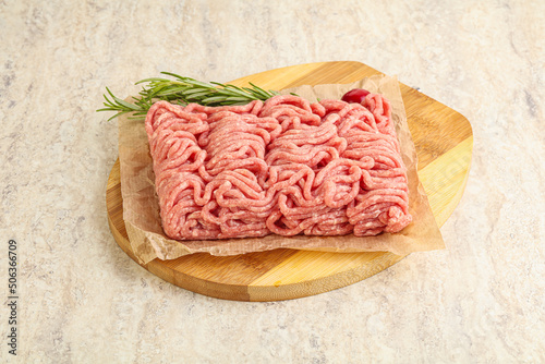 Raw beef minced meat for cooking