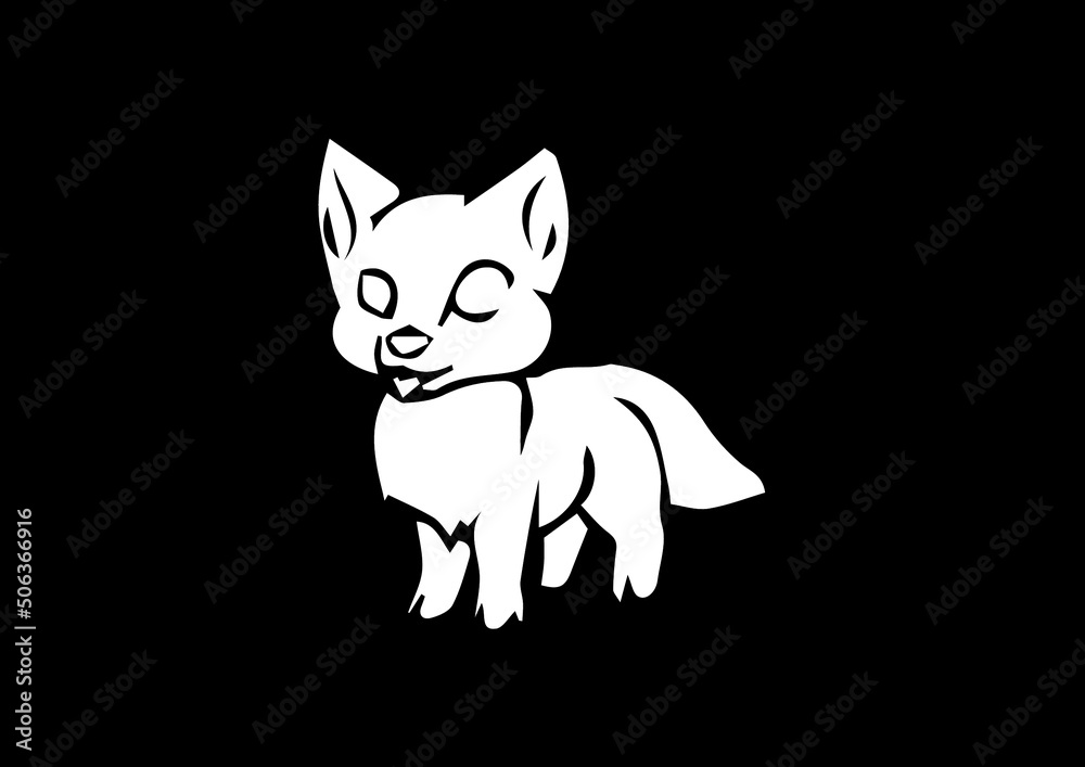 Obraz premium illustration of a fox in vector art