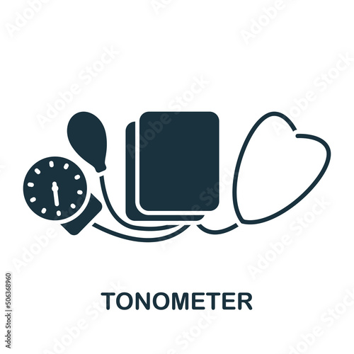 Tonometer icon. Monochrome simple Measuring icon for templates, web design and infographics