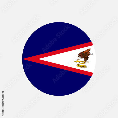 Country American Samoa. American Samoa flag. Vector illustration.