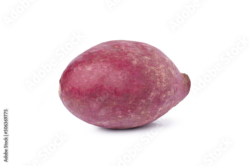 Purple potato isolated on white background