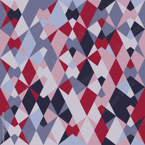 Abstract seamless geometric pattern of arrows and diagonals. Vector illustration