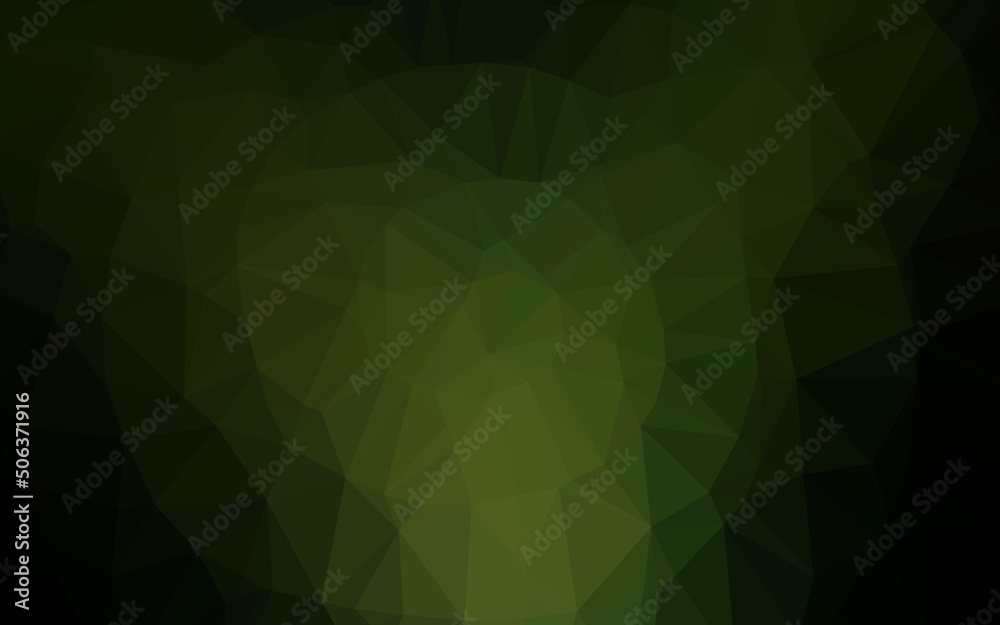 Dark Green vector shining triangular pattern. Dark Green vector shining triangular pattern.