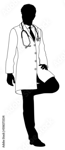 Doctor Man Medical Silhouet...