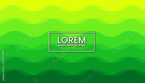 Abstract Wave Green Background Design