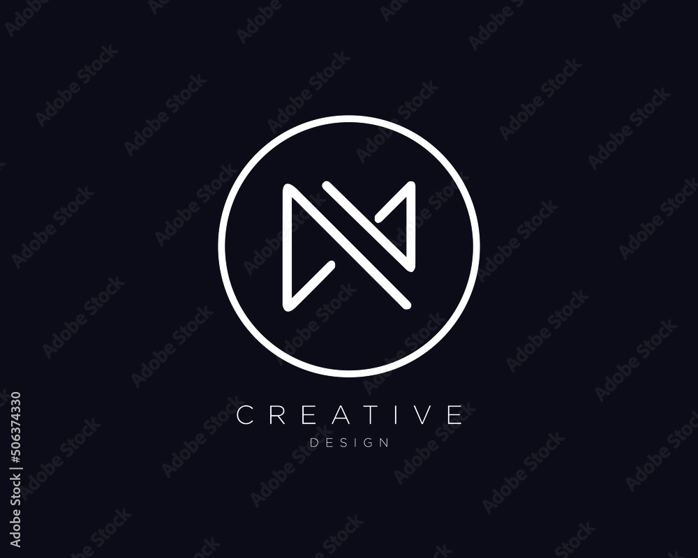 Minimal N Logo Template, Creative Line Art Letter N Logo Design Minimal N Logo Template, Creative Line Art Letter N Logo Design