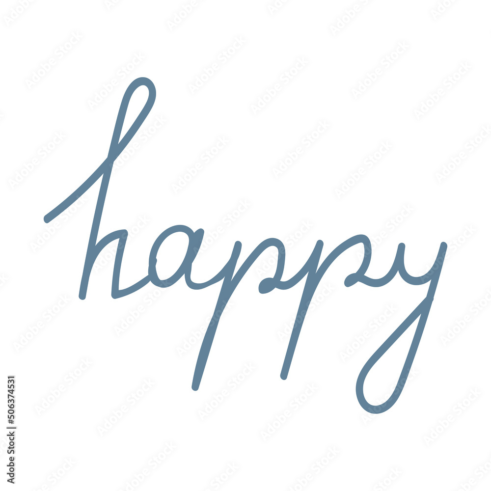 Obraz premium Happy Vector Lettering