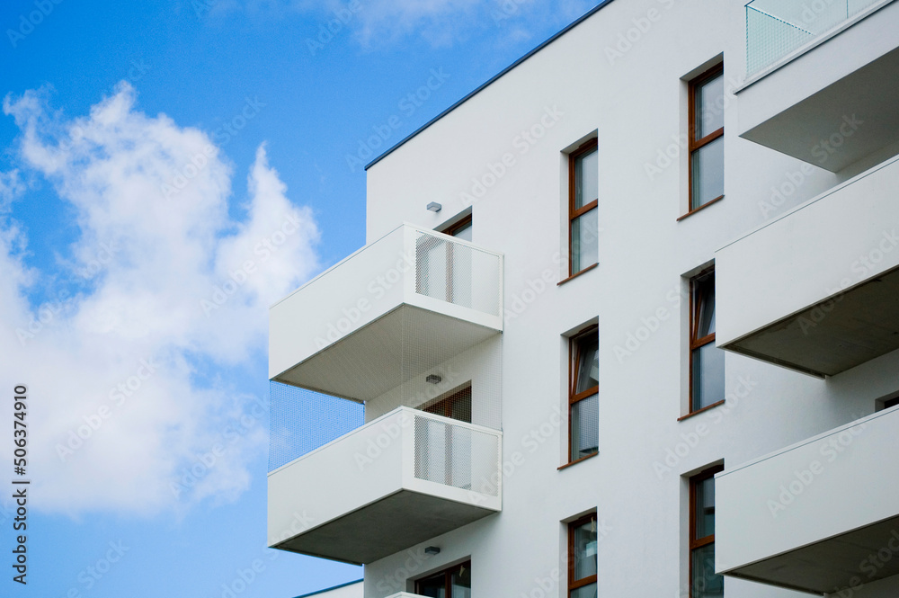 Architectural details of modern apartment building. Architectural details of modern apartment building.
