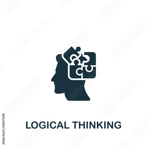 Logical Thinking icon. Monochrome simple Personality icon for templates, web design and infographics