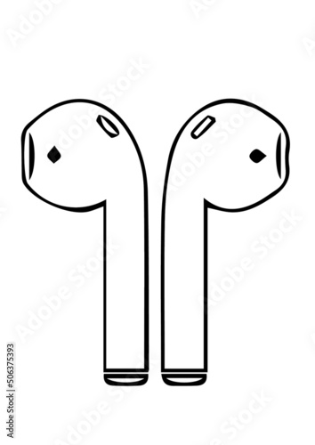 illustration of air pods best graphics design in vector art