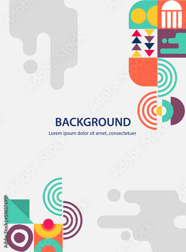 background images of geometric shapes and bright illustrations five