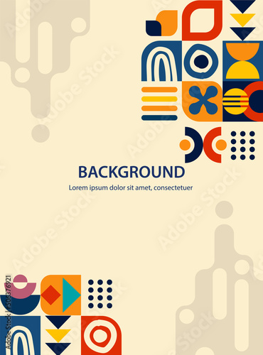 background images of geometric shapes and bright illustrations four