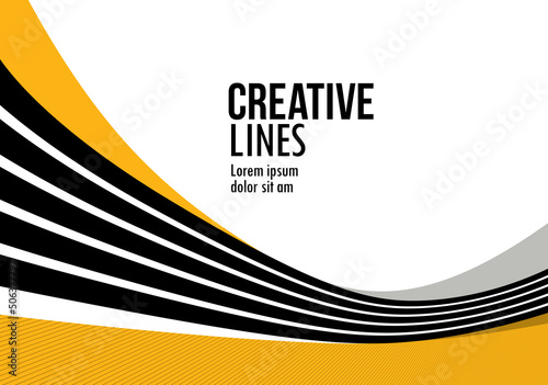3D lines in motion vector abstract background, creative and dimensional curved stripes dynamic composition, motion and technology.