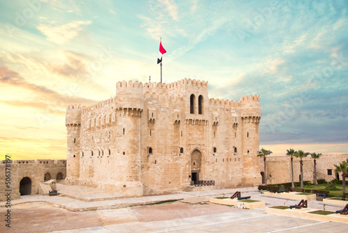 Canvas View of the Citadel of Qaitbay in Alexandria, Egypt