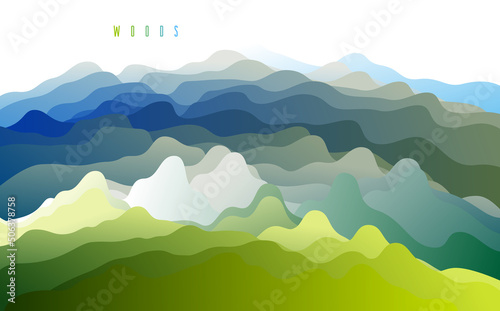 Gradient fluid vector abstract shape, 3D color abstract background in modern trendy style, dynamic design element in motion.