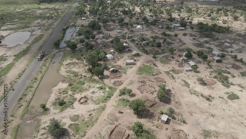 Aerial view of a village photo