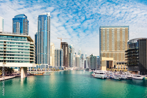 Dubai marina skyline in UAE © Photocreo Bednarek