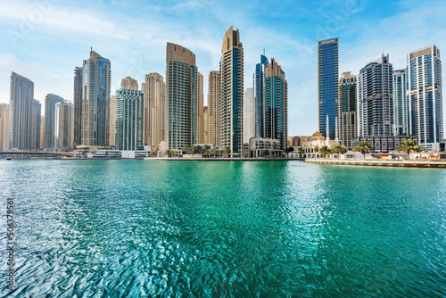 Skyscrapers high-rise business buildings in Dubai UAE © Photocreo Bednarek