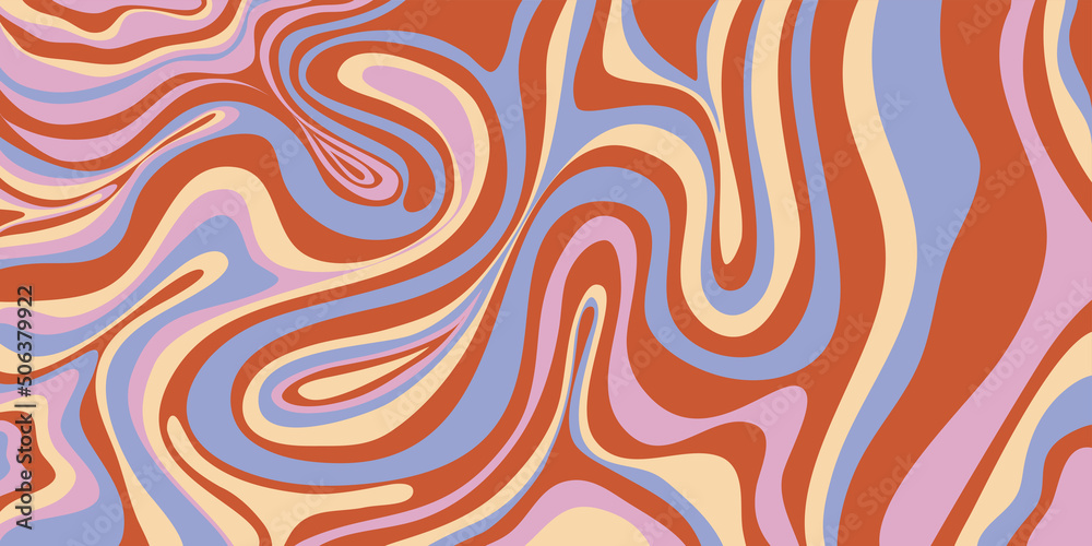 Psychedelic swirl groovy poster. Psychedelic retro wave wallpaper. Liquid groovy background. Vector design illustration Psychedelic swirl groovy poster. Psychedelic retro wave wallpaper. Liquid groovy background. Vector design illustration