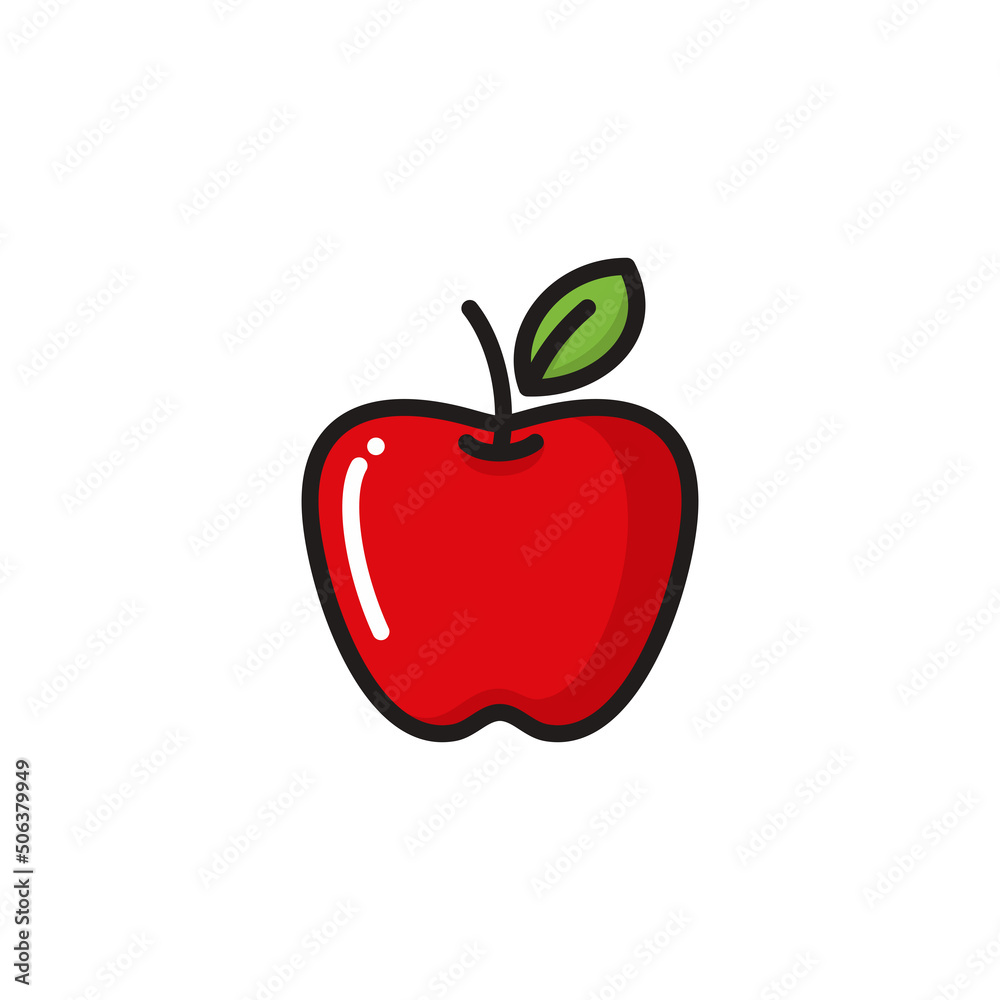 Apple fruit icon vector illustration