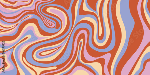 Psychedelic swirl groovy poster. Psychedelic retro wave wallpaper. Liquid groovy background. Vector design illustration