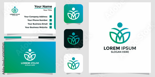 health logo and branding card