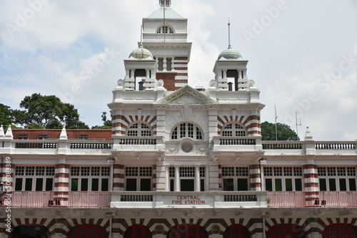 Photography Historic Singapore Central Fire Station Facade, Tight Frame, Medium Shot