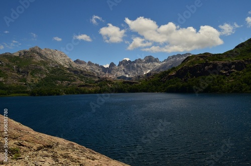 lake and mountains patagonia 
