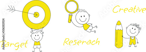 cartoon illustration of a smiling child. can be used for design purposes
