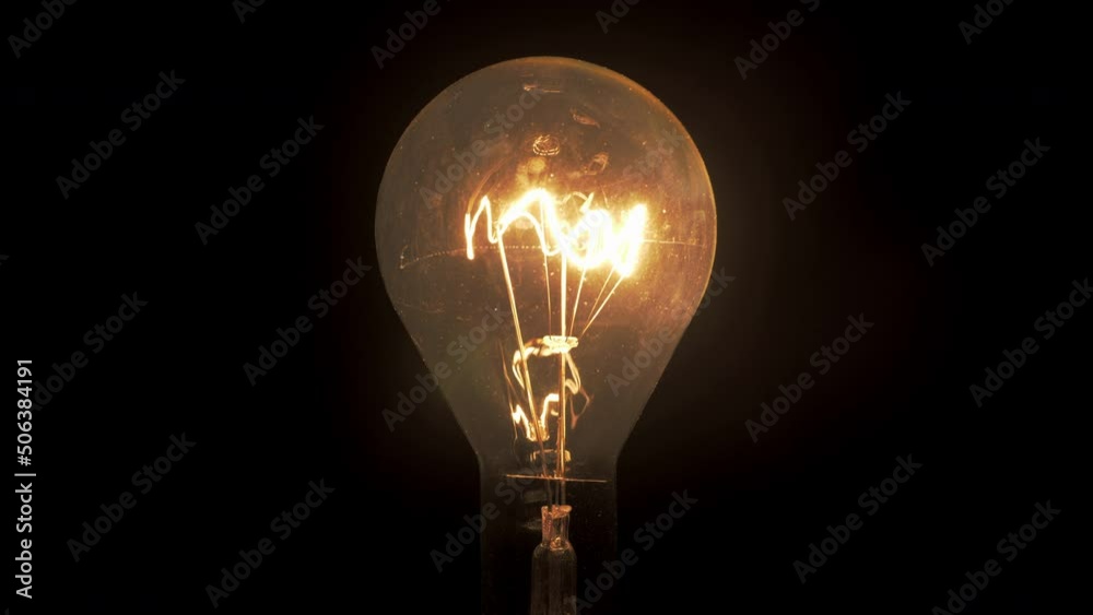 Electric Sparks In Old Lamp 