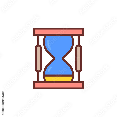 Hourglass icon in vector. Logotype