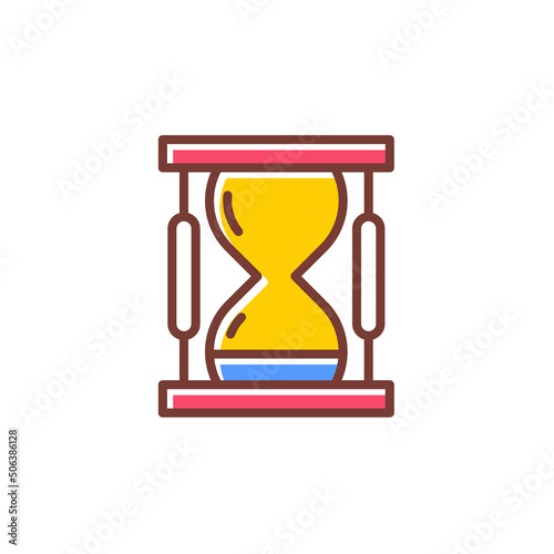 Hourglass icon in vector. Logotype