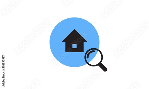 house search real estate icon. home symbol, design template element,vector illustration isolated