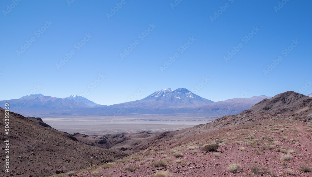 View to the Paniri volcano from the road from Calama to Caspana, Antofagasta region