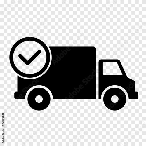 Delivery logistic truck icon simple design