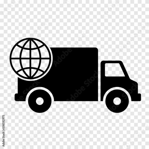 Delivery logistic truck icon simple design