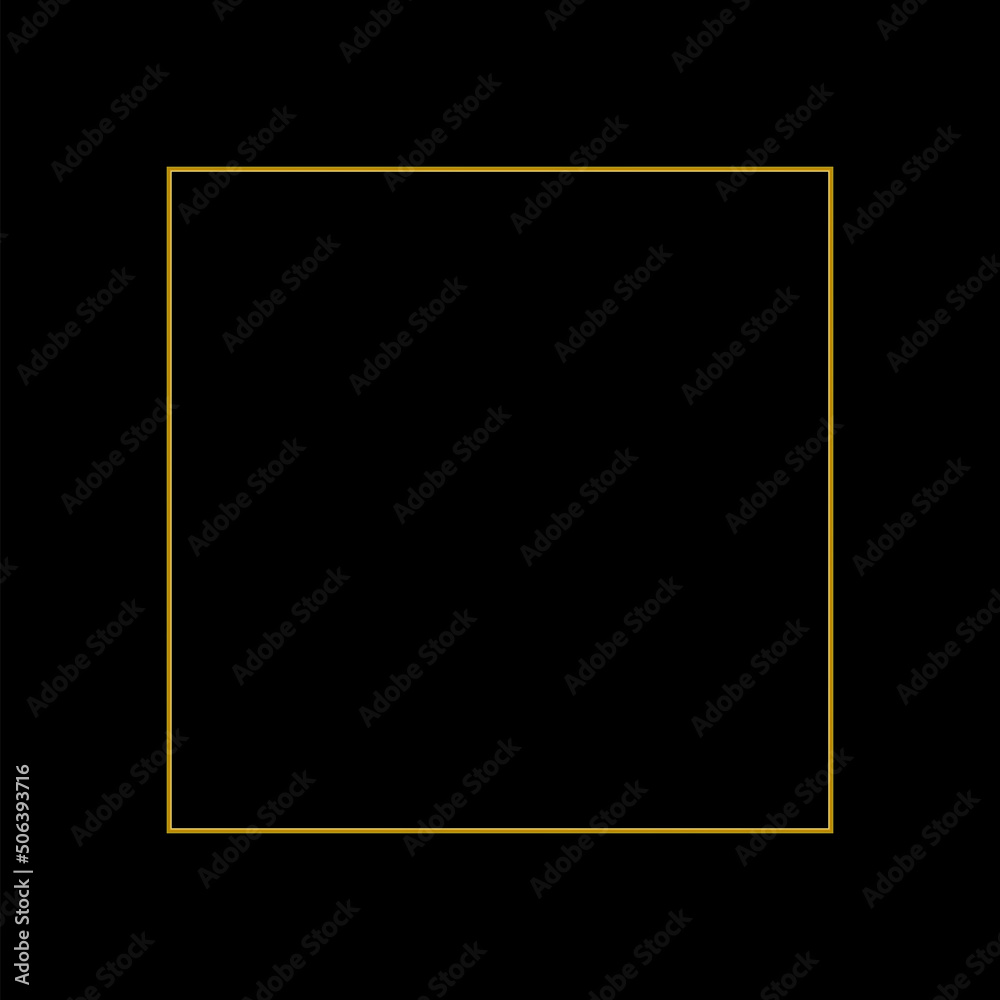 Square Golden Frame on The Black Background. EPS10 Square Golden Frame on The Black Background. EPS10