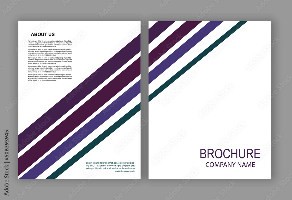 White book cover with diagonal stripes. Vector graphics