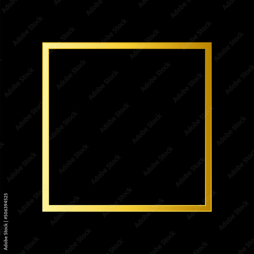 Square Golden Frame on The Black Background. EPS10 Square Golden Frame on The Black Background. EPS10