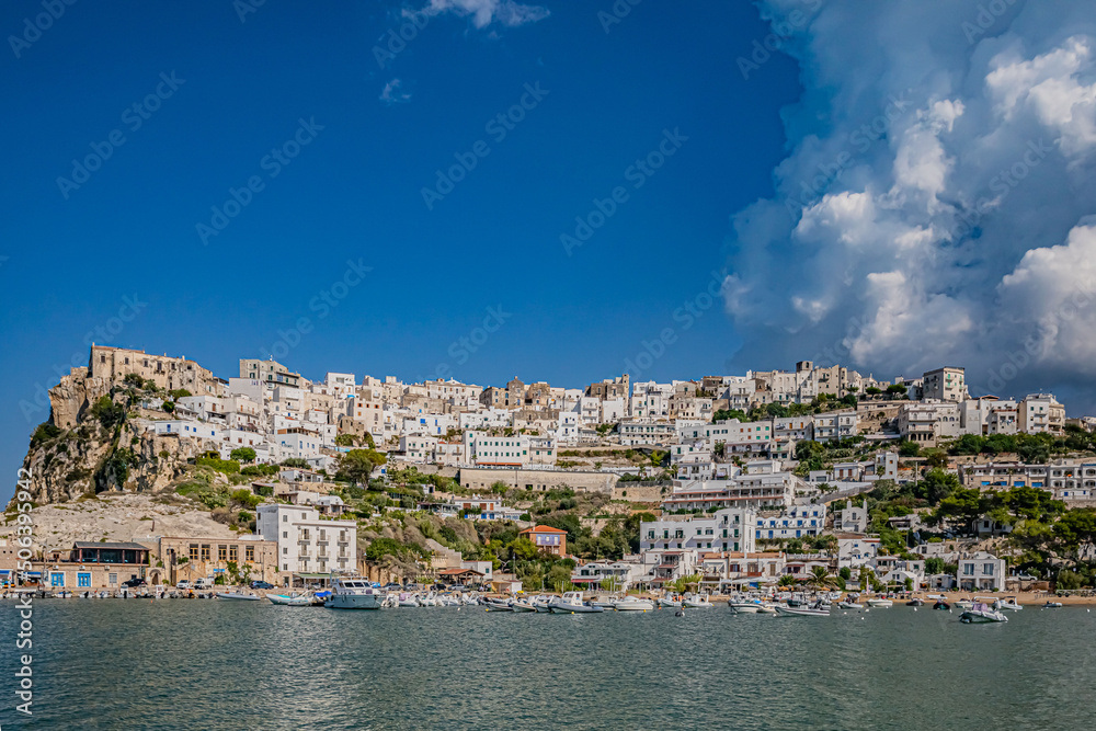 Obraz premium Peschici is a town and comune in the province of Foggia in the Apulia region of southeast Italy