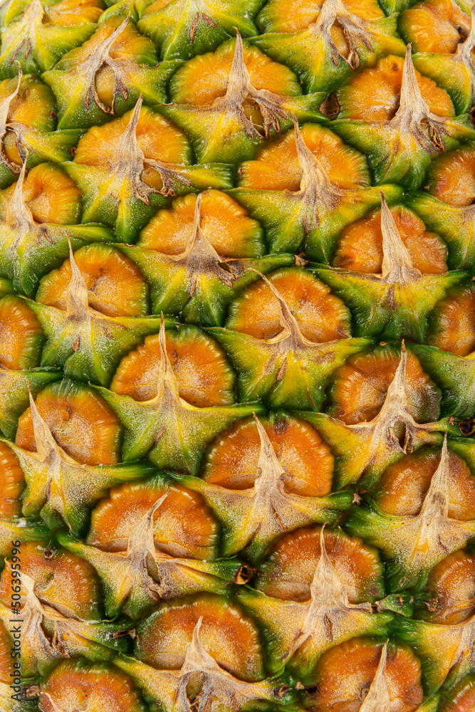 Yellow Ripe pineapple on white background Yellow Ripe pineapple on white background