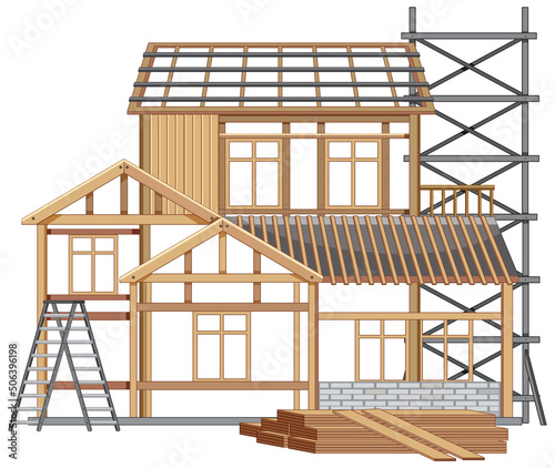House construction site concept