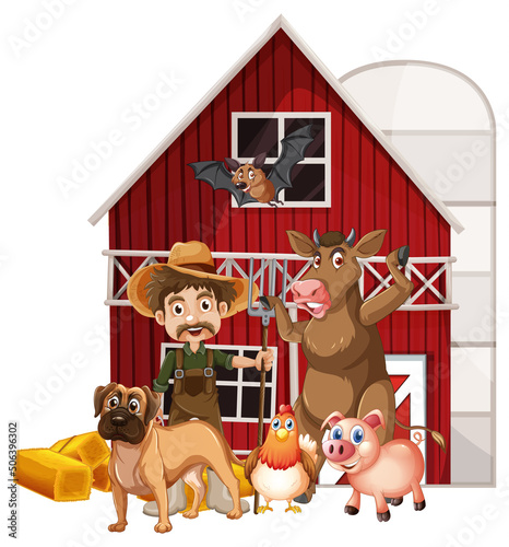 Farming theme with many animals