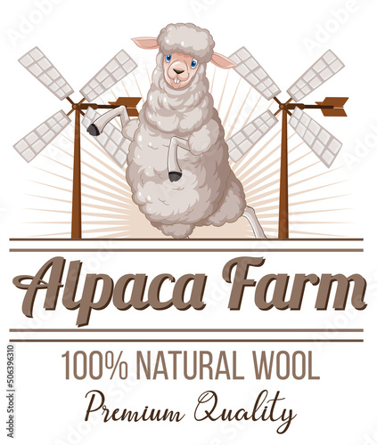 Alpaca farm logo for wool products