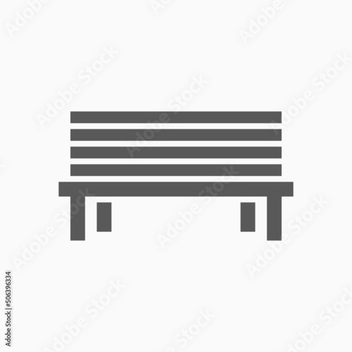 bench icon, park bench vector illustration