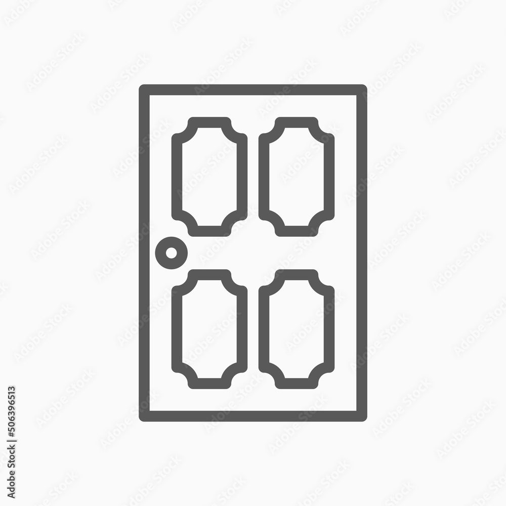 door icon, gate vector, wicket illustration door icon, gate vector, wicket illustration