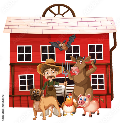 Farming theme with many animals