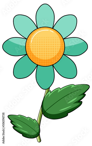 Green flower with leaves